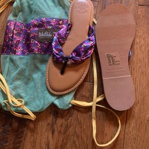 Matilda Jane BRAND NEW size 7 flip flops